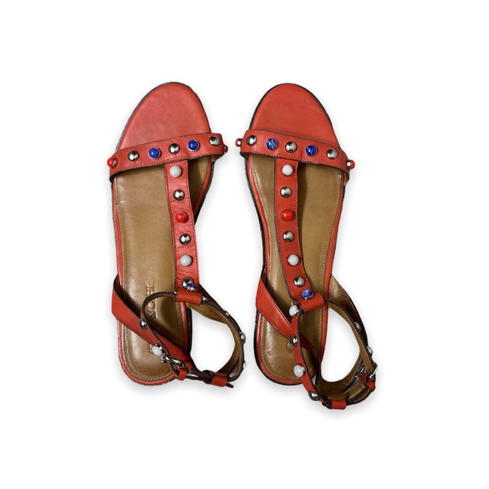COACH Women's Sadie Semi Matte Calf Sandal